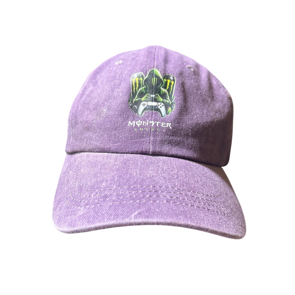 Monster Energy Gaming‎ Graphic Purple Acid Wash Cotton Hat Baseball Cap Grunge